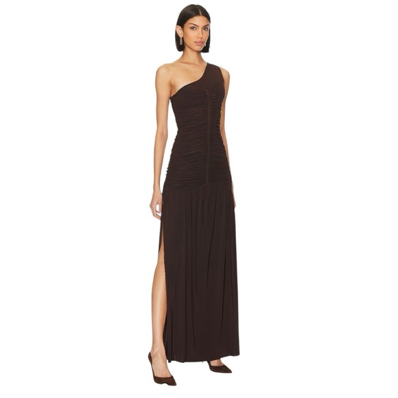 MISA Los Angeles Samsara One-Shoulder
Ruched Cutout Maxi Dress Size Small NWT - Picture 2 of 14